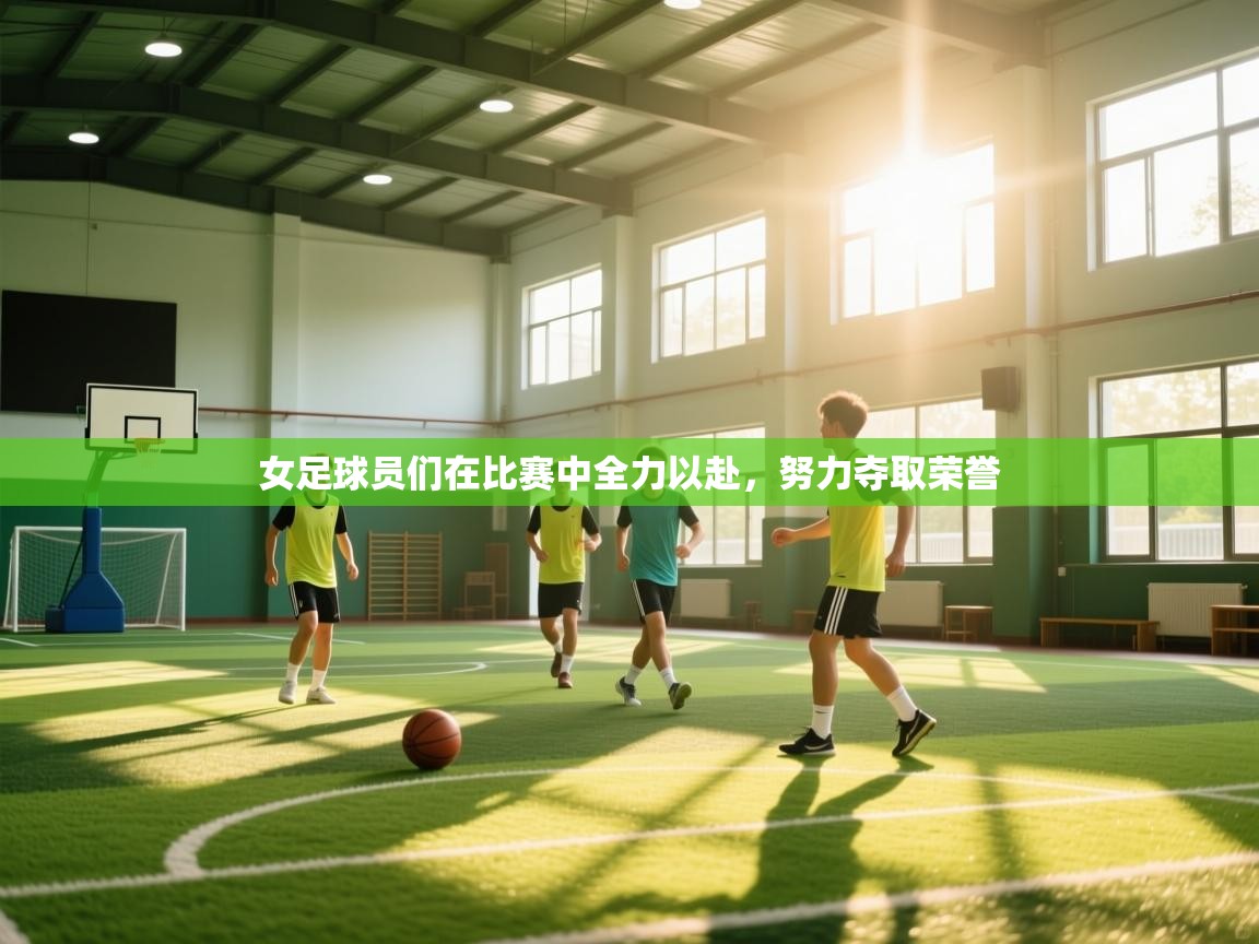 女足球员们在比赛中全力以赴，努力夺取荣誉